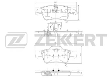 Комплект тормозных колодок (ZEKKERT: BS-1145)