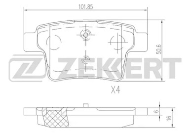 Комплект тормозных колодок (ZEKKERT: BS-1146)