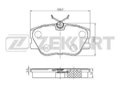 Комплект тормозных колодок (ZEKKERT: BS-1148)