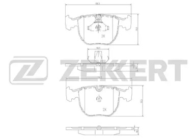 Комплект тормозных колодок (ZEKKERT: BS-1150)