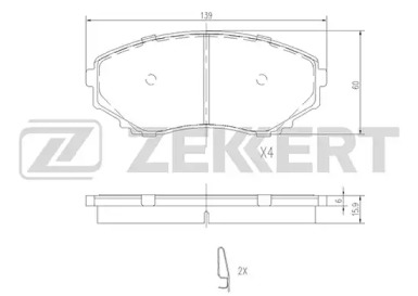 Комплект тормозных колодок (ZEKKERT: BS-1153)