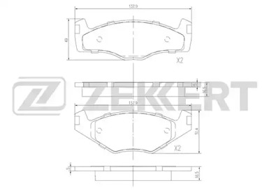 Комплект тормозных колодок (ZEKKERT: BS-1154)