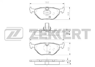 Комплект тормозных колодок (ZEKKERT: BS-1155)