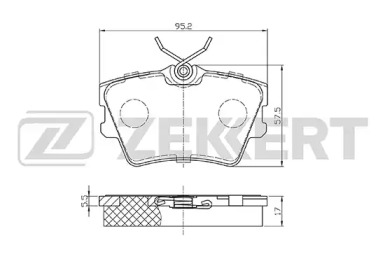 Комплект тормозных колодок (ZEKKERT: BS-1156)