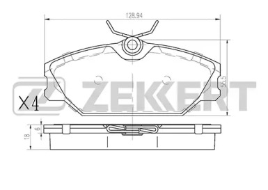 Комплект тормозных колодок (ZEKKERT: BS-1159)