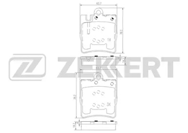 Комплект тормозных колодок (ZEKKERT: BS-1165)