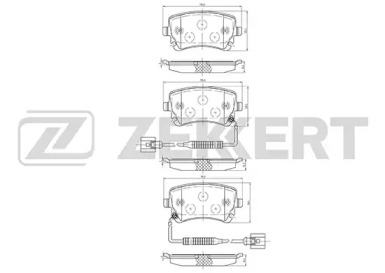 Комплект тормозных колодок (ZEKKERT: BS-1179)