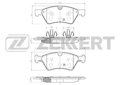 Комплект тормозных колодок (ZEKKERT: BS-1214)