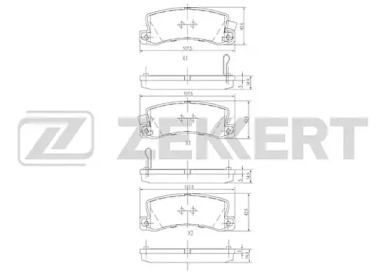 Комплект тормозных колодок (ZEKKERT: BS-1216)