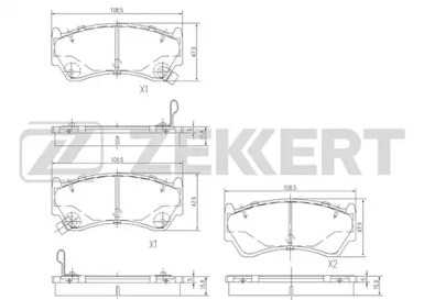 Комплект тормозных колодок (ZEKKERT: BS-1217)