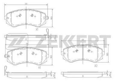 Комплект тормозных колодок (ZEKKERT: BS-1218)