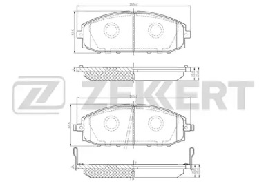 Комплект тормозных колодок (ZEKKERT: BS-1219)