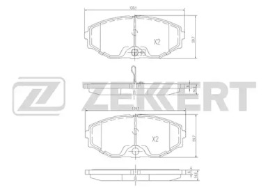 Комплект тормозных колодок (ZEKKERT: BS-1220)