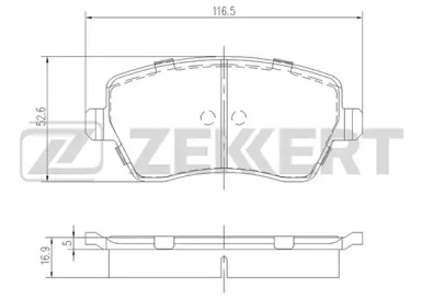 Комплект тормозных колодок (ZEKKERT: BS-1221)