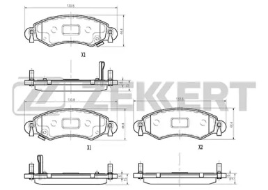 Комплект тормозных колодок (ZEKKERT: BS-1222)