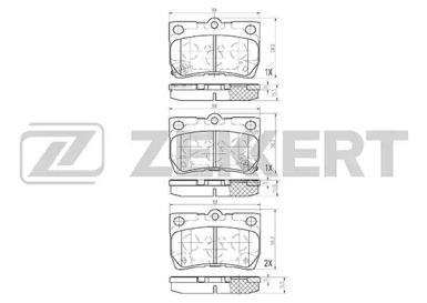 Комплект тормозных колодок (ZEKKERT: BS-1224)