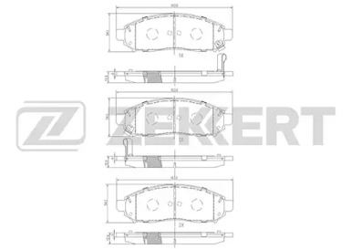 Комплект тормозных колодок (ZEKKERT: BS-1226)