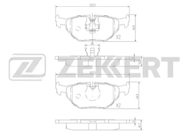 Комплект тормозных колодок (ZEKKERT: BS-1232)