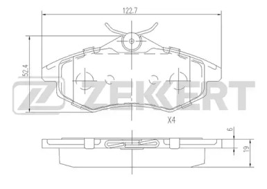 Комплект тормозных колодок (ZEKKERT: BS-1235)