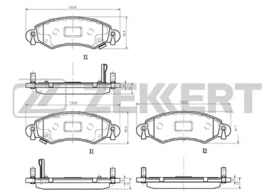 Комплект тормозных колодок (ZEKKERT: BS-1239)