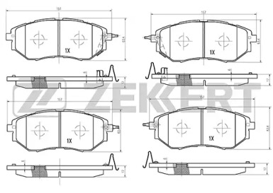 Комплект тормозных колодок (ZEKKERT: BS-1241)