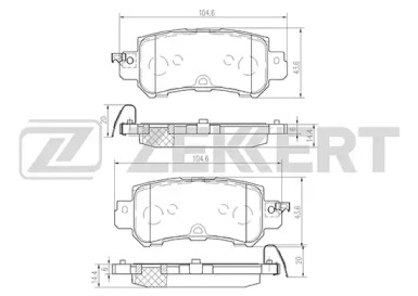 Комплект тормозных колодок (ZEKKERT: BS-1246)