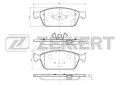 Комплект тормозных колодок (ZEKKERT: BS-1249)