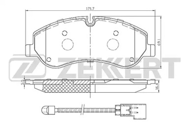 Комплект тормозных колодок (ZEKKERT: BS-1250)