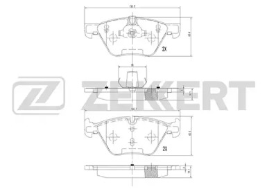 Комплект тормозных колодок (ZEKKERT: BS-1252)