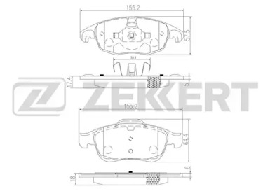 Комплект тормозных колодок (ZEKKERT: BS-1254)