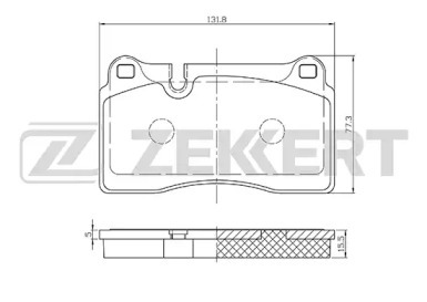 Комплект тормозных колодок (ZEKKERT: BS-1255)