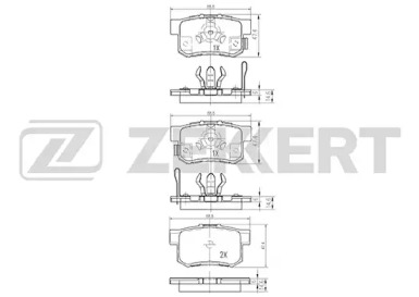 Комплект тормозных колодок (ZEKKERT: BS-1258)