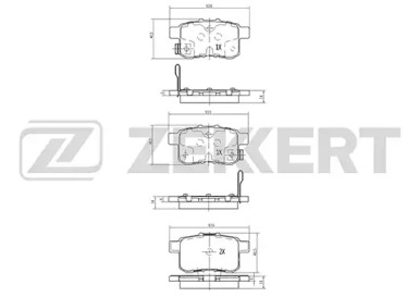 Комплект тормозных колодок (ZEKKERT: BS-1260)