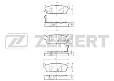 Комплект тормозных колодок (ZEKKERT: BS-1262)