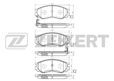 Комплект тормозных колодок (ZEKKERT: BS-1270)