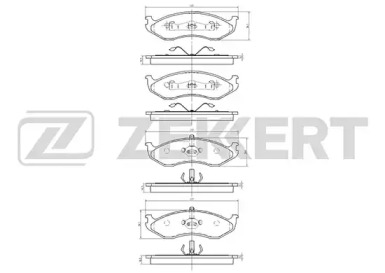 Комплект тормозных колодок (ZEKKERT: BS-1271)