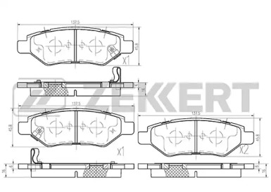 Комплект тормозных колодок (ZEKKERT: BS-1274)