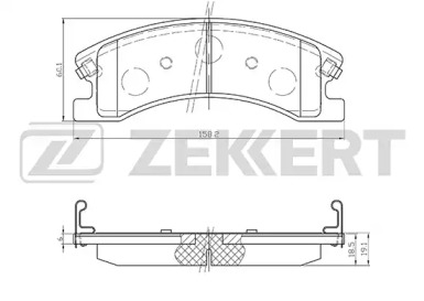 Комплект тормозных колодок (ZEKKERT: BS-1278)