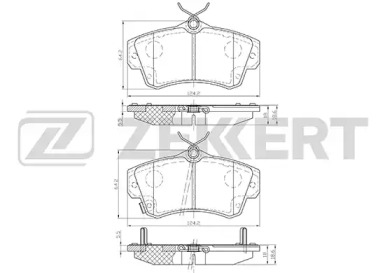 Комплект тормозных колодок (ZEKKERT: BS-1279)