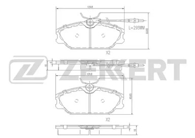 Комплект тормозных колодок (ZEKKERT: BS-1281)