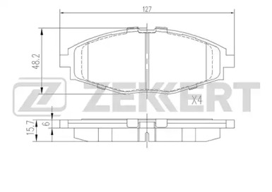 Комплект тормозных колодок (ZEKKERT: BS-1285)