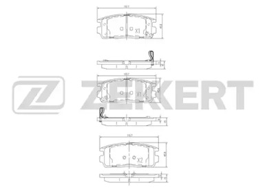 Комплект тормозных колодок (ZEKKERT: BS-1299)