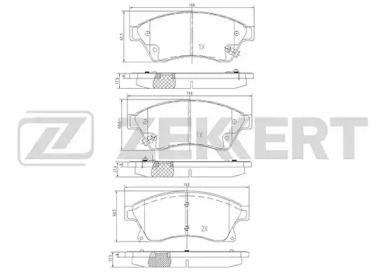 Комплект тормозных колодок (ZEKKERT: BS-1301)