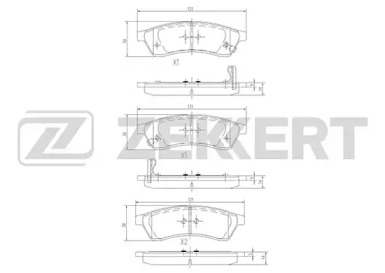 Комплект тормозных колодок (ZEKKERT: BS-1314)