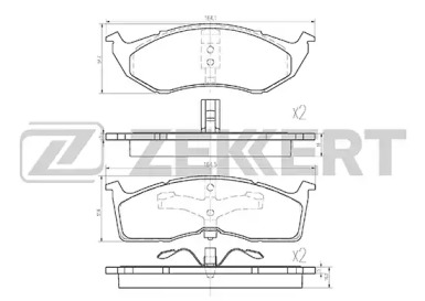 Комплект тормозных колодок (ZEKKERT: BS-1330)