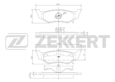 Комплект тормозных колодок (ZEKKERT: BS-1339)