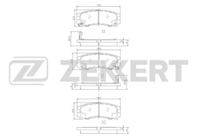 Комплект тормозных колодок (ZEKKERT: BS-1347)