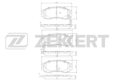 Комплект тормозных колодок (ZEKKERT: BS-1355)