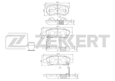 Комплект тормозных колодок (ZEKKERT: BS-1358)