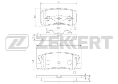 Комплект тормозных колодок (ZEKKERT: BS-1359)